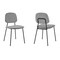 Armen Living Lucy Gray Velvet and Metal Dining Room Chairs, PK2 LCLCSIBLGR - alternate 1
